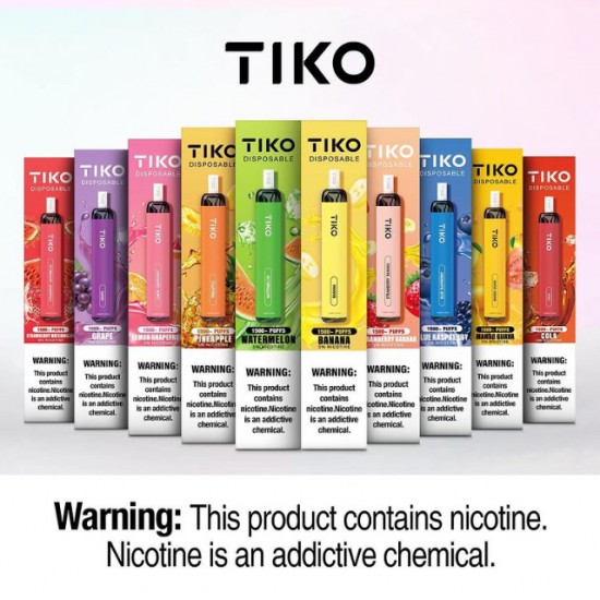 Tiko disposable with fliter 1500 puffs vape