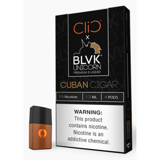 Clic Vapor BLVK Unicorn  Cuban Cigar Pods vape